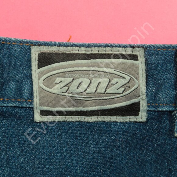 Zonz Jeans Mens 32 Blue Baggy Cargo Wide Leg 90s Skater Vintage - Picture 5 of 8